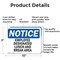 Signmission Employee Designated Lunch And Break Area, 10 in W x Rectangle, Aluminum OS-2PACK-NS-A-710-L-11943 - alternate 6
